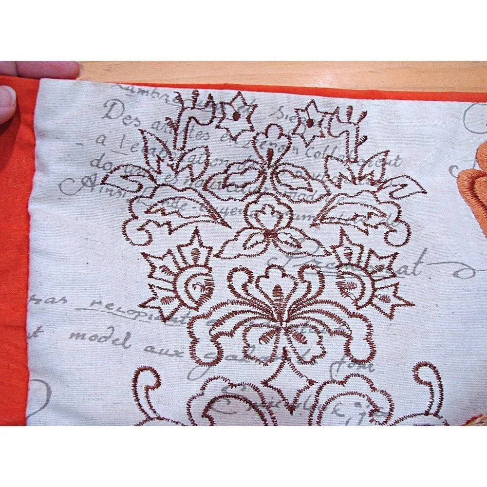 Pier 1 Imports Embroidered Pillow Covers Cottage Core Fall Floral Pumpkin 13x18